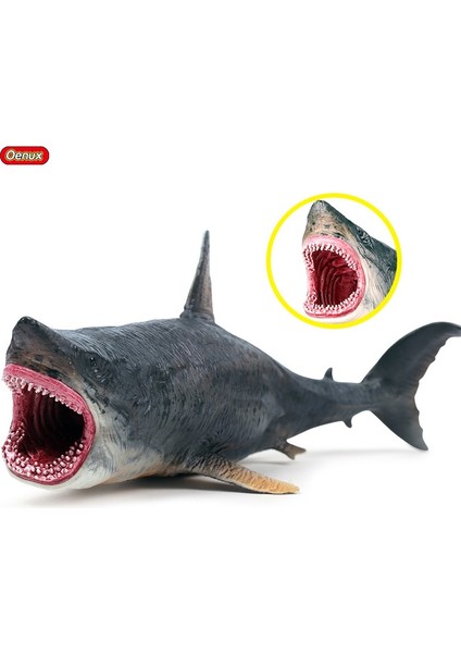 Oenux Savage Deniz Deniz Yaşamı Megalodon Aksiyon Figürü Klasik Okyanus Hayvanları Büyük Köpekbalığı Balık Modeli Pvc Koleksiyonu Çocuklar Için Hediye (Yurt Dışından)