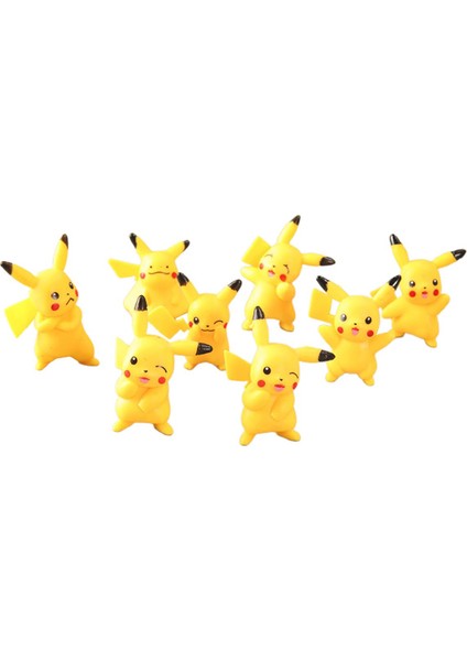 8 Adet Pikachu Aksiyon Figürü Ince Işçilik Aşınmaya Dayanıklı Pvc Pokemon Pikachu Savaş Figürü Eğlence Için (Yurt Dışından)