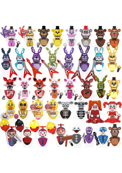 Oyun Minifigure Fnaf 9 Oyuncak Heykelcik Kabus Chica Bonnie Foxy Altın Bonnie Ayı Aksiyon Figürü Oyuncakları WM6097WM6074 KF6121 KF6071 (Yurt Dışından) fiyatları