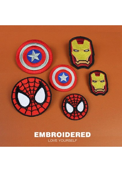 Marvel Anime Figürü Kawaii Örümcek Adam Aksiyon Figürü Demir Adam Nakış Kumaş Etiket Elbise Pantolon Aksesuarları Tamir Yamaları (Yurt Dışından)