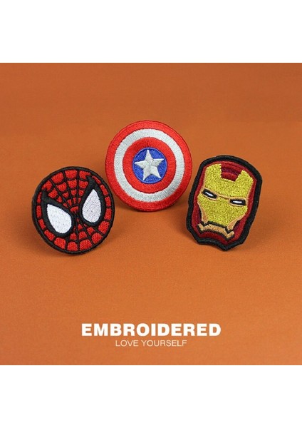 Marvel Anime Figürü Kawaii Örümcek Adam Aksiyon Figürü Demir Adam Nakış Kumaş Etiket Elbise Pantolon Aksesuarları Tamir Yamaları (Yurt Dışından)