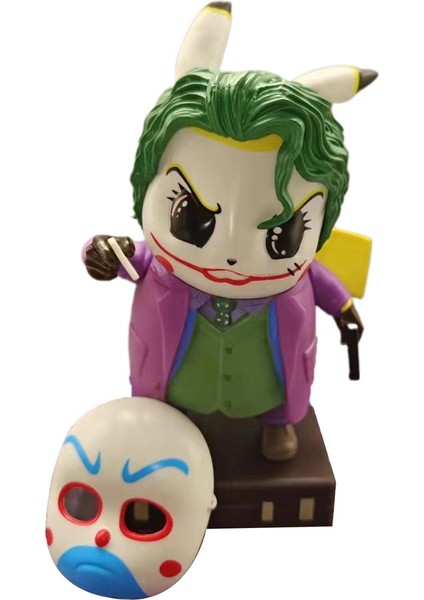 Pikachu Şekil Temizle Çizgi Yüz Kapatma ile Doğum Günü Hediyesi Pikachu Cosplay Joker Palyaço Anime Modeli Ev Için (Yurt Dışından)