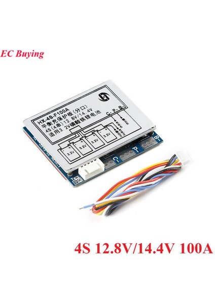 4s 12.8V/14.4V 14.8V/16.8V 100A Li-Ion Lityum 18650 Pil Dengeli Aşırı Şarj ve Deşarjlı Bms Pcm Koruma Kartı (Yurt Dışından)
