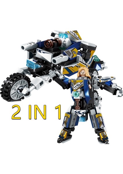 2 In 1 Marvel Film Avengers Klan Dönüştürme Mecha Motosiklet Modeli Yapı Taşları Tuğla Setleri Klasik Bebekler Çocuk Oyuncakları Gits (Yurt Dışından) fırsatları