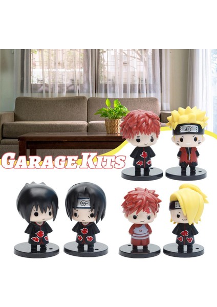 Karikatür Naruto Figürleri Heykeli Model Oyuncaklar Anime Aksiyon Figürü Oyuncak 6 Adet 7 cm (Yurt Dışından)