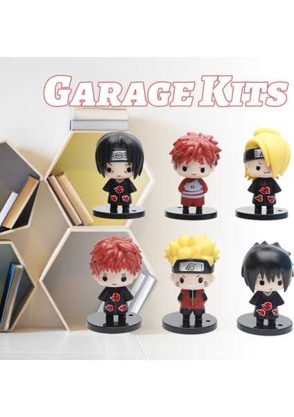 Karikatür Naruto Figürleri Heykeli Model Oyuncaklar Anime Aksiyon Figürü Oyuncak 6 Adet 7 cm (Yurt Dışından)
