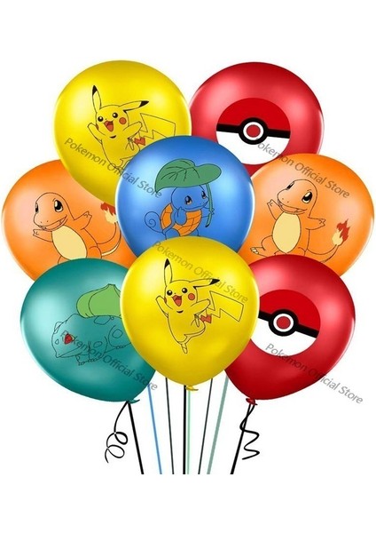 Pokemon Doğum Günü Balon Seti Charmander Gengar Pikachu Bulbasaur Squirtle Psyduck Balonlar Şekil Parti Odası Süslemeleri Çocuk Hediye (Yurt Dışından) fiyatları