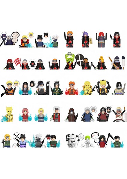 Anime Naruto Blokları Sasuke Kakashi Madara Zetsu Olabilir Guy Rock Lee Mini Aksiyon Oyuncak Figürler Birleştirin Tuğla Oyuncaklar Hediye (Yurt Dışından)