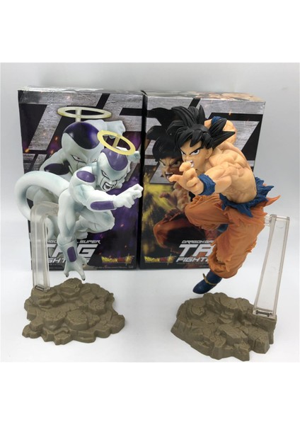 Anime Dragon Ball Z Şekil Goku Vs Angel Frieza Film Ver. Pvc Şekil Dbz Goku Süper Saiyan Mücadele Frieza Şekilli Kalıp Oyuncak (Yurt Dışından)
