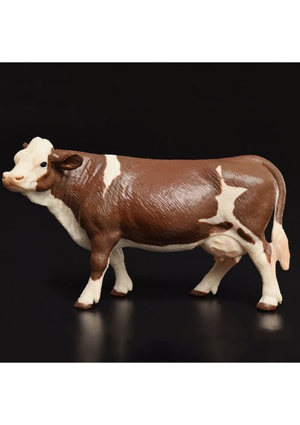 Çiftlik Için Sığır Modeli Dekoratif Yaratıcı Pvc Çekici Simmental Inek Figürü (Yurt Dışından)