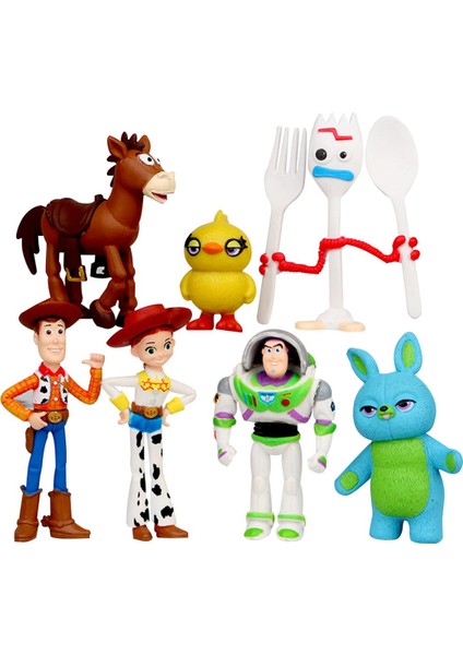 Adet/takım Mini Woody Buzz Lightyear Karikatür Aksiyon Figürü Masa Pişirme Kek Dekor (Yurt Dışından)