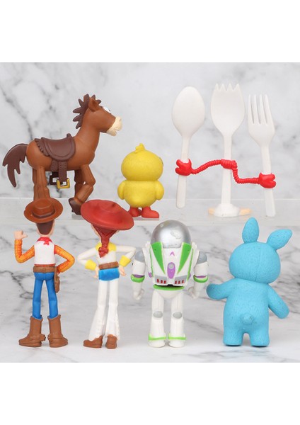Adet/takım Mini Woody Buzz Lightyear Karikatür Aksiyon Figürü Masa Pişirme Kek Dekor (Yurt Dışından) indirimleri