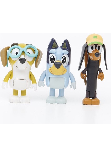 12 Adet Bluey Çalma Süresi Anime Aksiyon Figürü Pvc Oyuncaklar Koleksiyon Figürleri Arkadaşlar Hediyeler Için (Yurt Dışından) fırsatları