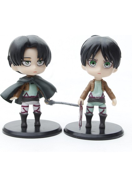 Adet/takım Saldırı Ontitan Şekil Oyuncaklar Eren Jaeger Mikasa Ackerman Levi Rivaille Levi Ackerman Pvc Aksiyon Şekilli Kalıp Oyuncaklar (Yurt Dışından)