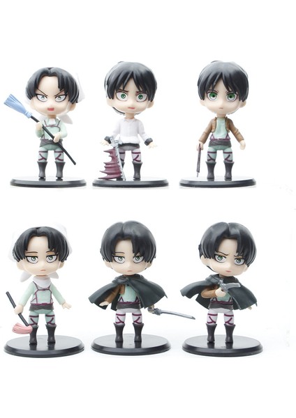 Adet/takım Saldırı Ontitan Şekil Oyuncaklar Eren Jaeger Mikasa Ackerman Levi Rivaille Levi Ackerman Pvc Aksiyon Şekilli Kalıp Oyuncaklar (Yurt Dışından)