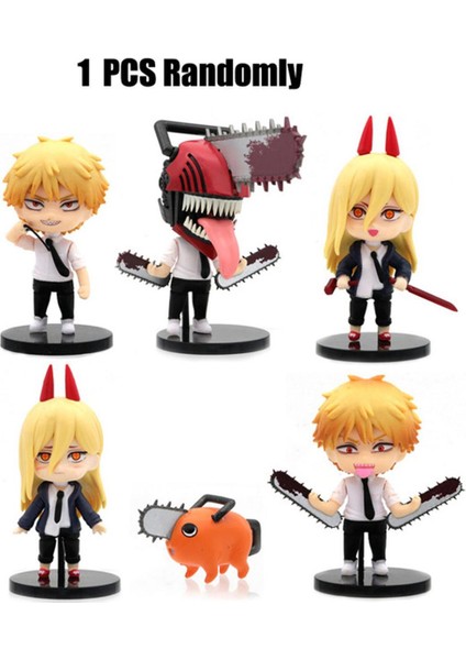 10 cm Testere Adam Anime Figürü #1560 Denji #1580 Güç Aksiyon Figürü Testere Adam Denj/güç Heykelcik Rastgele 1 Adet (Yurt Dışından)