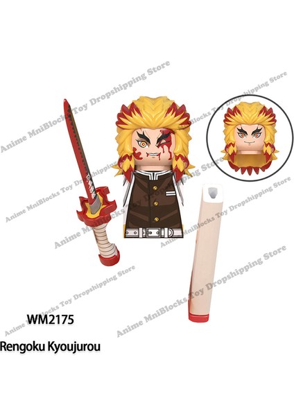 WM6116 WM6137 WM6138 Demon Slayer Japon Animesi Uzui Tengen Rengoku Kyoujurou Tanjirou Mini Aksiyon Oyuncak Figürler Oyuncaklar Birleştirin (Yurt Dışından) modelleri
