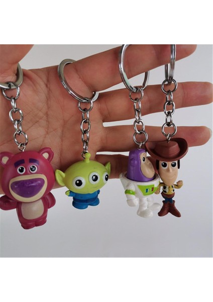Disney Oyuncak Hikayesi Woody Buzz Lightyear Mini Pvc Aksiyon Figürü Anahtarlık Şekil Jessie Uzaylı Anahtarlık Oyuncaklar Çocuklar Için Hediye (Yurt Dışından)
