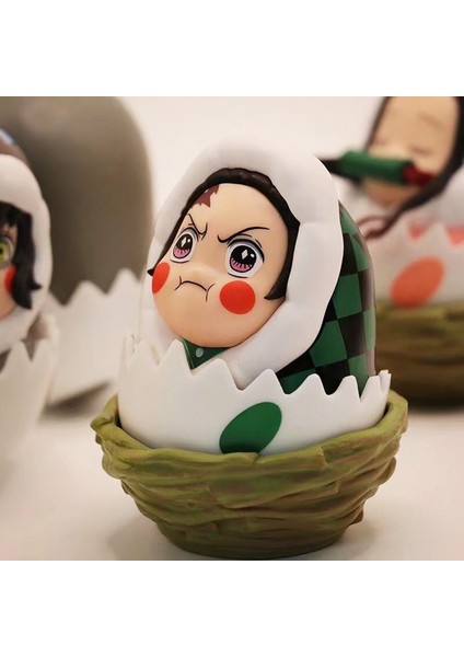 Anime Figürü Minyatür Heykelcik Tanjiro Kamado Nezuko Agatsuma Zenitsu Anime Aksiyon Şekilli Kalıp Oyuncak (Yurt Dışından)
