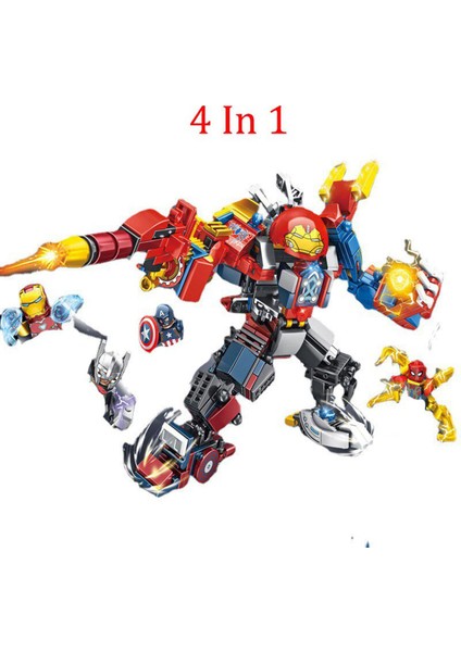 Yeni Marvel Avengers Süper Kahraman Zırh Örümcek Adam Thor Demir Adam Mech Yapı Taşları Aksiyon Figürü Tuğla Film Modeli Çocuk Oyuncakları Hediye (Yurt Dışından)