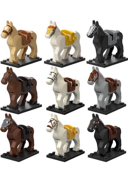 Tek Satış Ortaçağ Zaman Şövalye Rohan Roma Savaş Atı Hayvan Yapı Taşları Aksiyon Figürleri Oyuncaklar Çocuklar Için Koruit XP1007-1016 (Yurt Dışından)