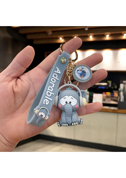 Karikatür Anahtarlık Yaratıcı Karikatür Panda Fil Anahtar Kolye (Yurt Dışından)