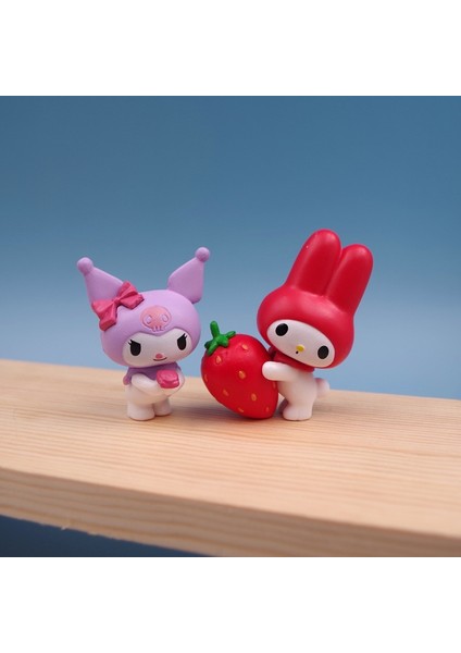 Meyve Serisi My Melody Kuromi Anime Figürleri 5 Sevimli Bebek Japon Pembe Yaylar Pvc Malzemeler Diy Aksesuarları Hediyeler Oyuncaklar (Yurt Dışından) modelleri