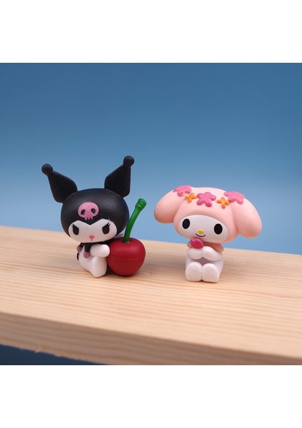 Meyve Serisi My Melody Kuromi Anime Figürleri 5 Sevimli Bebek Japon Pembe Yaylar Pvc Malzemeler Diy Aksesuarları Hediyeler Oyuncaklar (Yurt Dışından) fırsatları