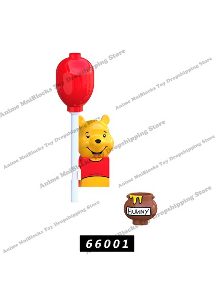 66001-66005 Disney Anime Bebek Winnie The Pooh Piglet Tigger Tavşan Mini Aksiyon Oyuncak Figürler Karikatür Birleştirin Oyuncak Bloklar Çocuk Hediye (Yurt Dışından)