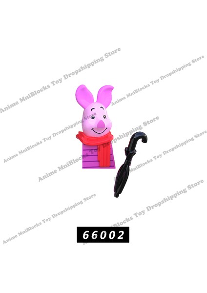 66001-66005 Disney Anime Bebek Winnie The Pooh Piglet Tigger Tavşan Mini Aksiyon Oyuncak Figürler Karikatür Birleştirin Oyuncak Bloklar Çocuk Hediye (Yurt Dışından)