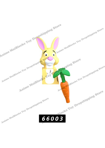 66001-66005 Disney Anime Bebek Winnie The Pooh Piglet Tigger Tavşan Mini Aksiyon Oyuncak Figürler Karikatür Birleştirin Oyuncak Bloklar Çocuk Hediye (Yurt Dışından)