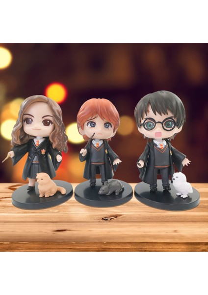 3 Adet/takım Harry Potter Hermione Ron Şekil Bebek Biblo Ev Odası Masaüstü Süsleme (Yurt Dışından) modelleri