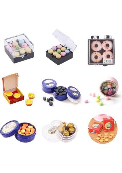 1 Takım Dollhouse Minyatür Kurabiye Kutusu Mini Çikolata Aperatifler Kutusu Bebek Evi Mutfak Oyuncak Aksesuarları Için Gıda Oyna Pretend (Yurt Dışından)
