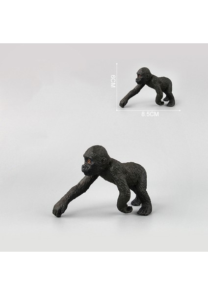 Goril Vahşi Hayvan Aksiyon Figürü Katı Model Eğitici Çocuklar Biblo (Yurt Dışından) modelleri