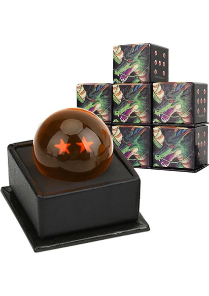 3.5 cm Dragon Ball Z Dbz Anime Kristal Top Shenron Dragonball Reçine Pvc Avtion Şekil Koleksiyon Model Oyuncaklar Çocuklar Hediye Bebekler (Yurt Dışından)