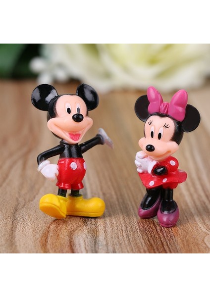 Adet/takım Disney Anime Periferik Mickey Mouse Minnie Mouse Ördek Kek Dekorasyon Hediyeler Pvc Anime Figürü Oyuncaklar Çocuklar Için (Yurt Dışından) fırsatları