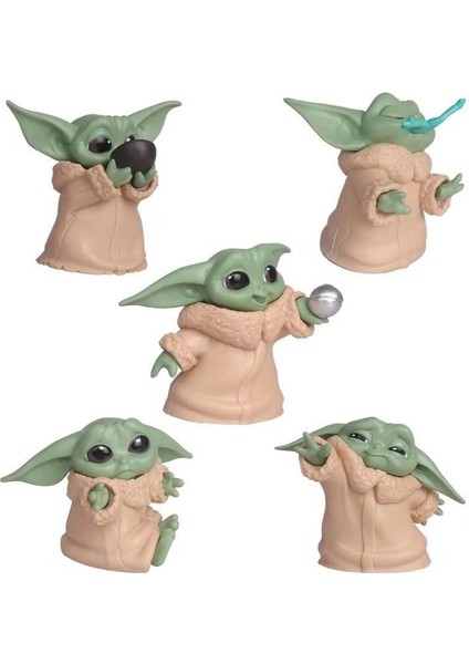 5 Adet Mandalorian Savaş Yıldızı Küçük Bebek Yoda Heykeli Şekil Oyuncaklar Ev Süsler Hediye (Yurt Dışından) fiyatları