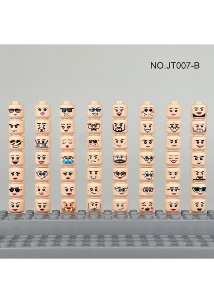 56 Adet Organları Uyumlu Şekil Kafa Yüz Evrensel Dıy Aksesuarları Parçaları Bebek Ifade Modeli Yapı Taşları Tuğla Setleri Oyuncaklar (Yurt Dışından) modelleri