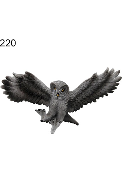 Baykuş Kuş Hayvan Modeli Heykelcik Çocuk Eğitim Biblo Masa Süsleme (Yurt Dışından)