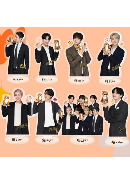 Kpop Bangtan Boys 2022 Yeni Akrilik Aksiyon Figürü Bebek Modeli Masaüstü Dekorasyon Cosplay Hediye Jımın Suga Jın Jk Rm Fan Koleksiyonu (Yurt Dışından)