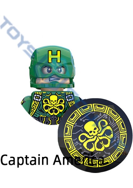 Kaptan Amerika Modeli Yapı Taşları Moc Tuğla Seti Çocuklar Için Hediyeler Oyuncaklar (Yurt Dışından) indirimleri