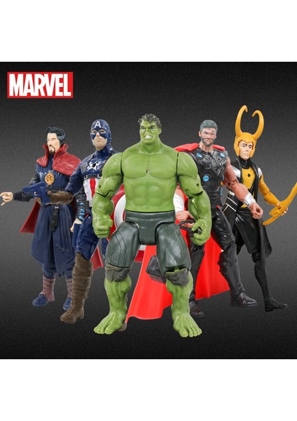 Marvel Avengers Hulk Kaptan Amerika Dr Garip Rakamlar Loki Deadpool Thor Thanos Bebek Aksiyon Figürü Anime Noel Hediyesi Erkek (Yurt Dışından)
