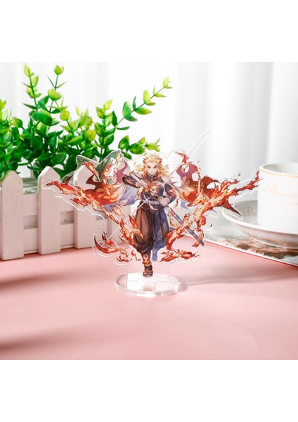 Ayakta Kart Anime Demon Slayer Şekil Dekoratif Akrilik Karikatür Modeli Masaüstü Için Standı (Yurt Dışından)