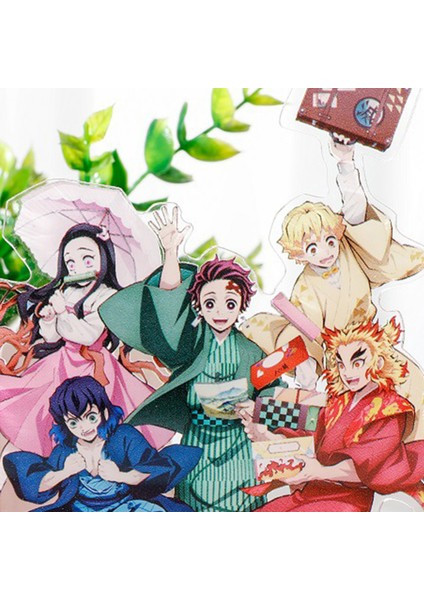 Ayakta Kart Anime Demon Slayer Şekil Dekoratif Akrilik Karikatür Modeli Masaüstü Için Standı (Yurt Dışından)