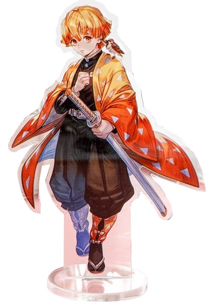 Ayakta Kart Anime Demon Slayer Şekil Dekoratif Akrilik Karikatür Modeli Masaüstü Için Standı (Yurt Dışından)