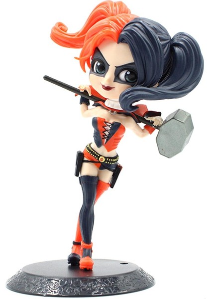 Karikatür Çekiç Harley Quinn Aksiyon Figürü Anime Modeli Bebek Heykelcik Kek Dekor (Yurt Dışından)