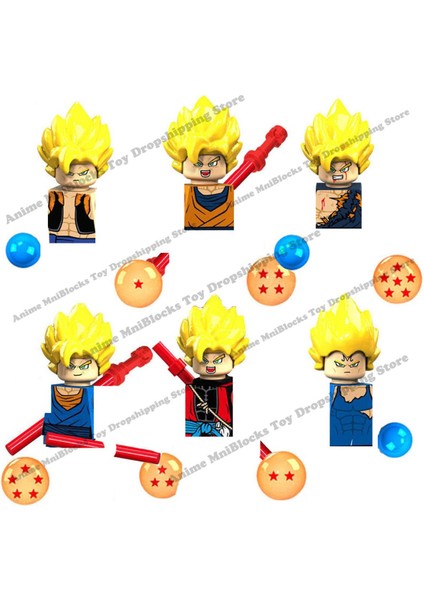 XP021-026 Tek Satış Dragon Ball Z Yapı Taşları Mini Anime Goku Aksiyon Oyuncak Figürü Birleştirin Tuğla Oyuncaklar Çocuk Hediyeler Için (Yurt Dışından)