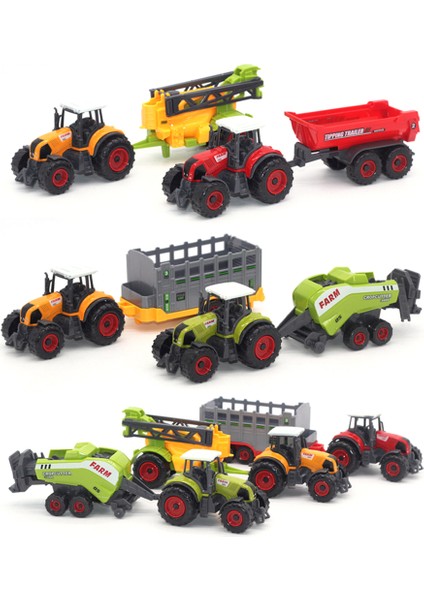 Mini Döküm Çiftlik Traktör Araç Araba Arabası Model Seti Koleksiyonu Çocuk Biblo (Yurt Dışından) fiyatları