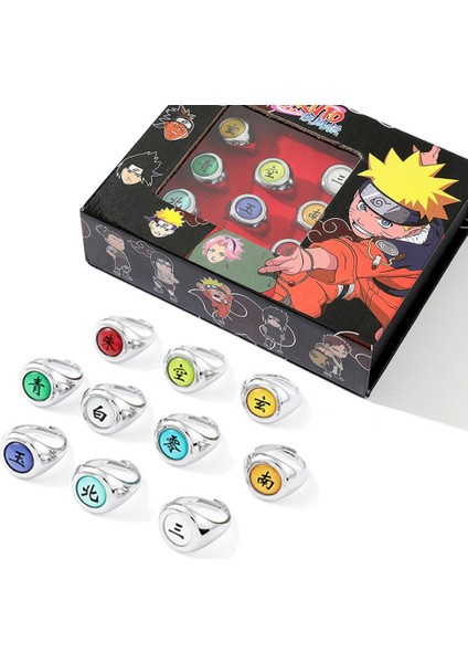 10 Adet/takım Naruto Akatsuki Metal Yüzükler Anime Itachi Şekil Cosplay Aksiyon Aksesuarı Jewerly Serin Erkek Çocuk Çocuk Oyuncakları (Yurt Dışından) fiyatları