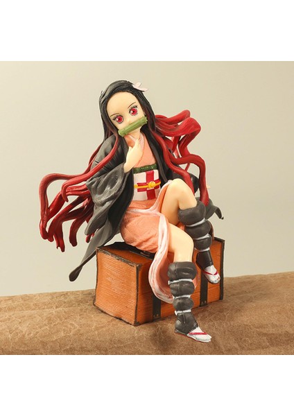 Koleksiyon Model Bebek Canlı Anime Demon Slayer Sevimli Tanjirou Nezuko Pvc Şekil Oyuncak (Yurt Dışından)